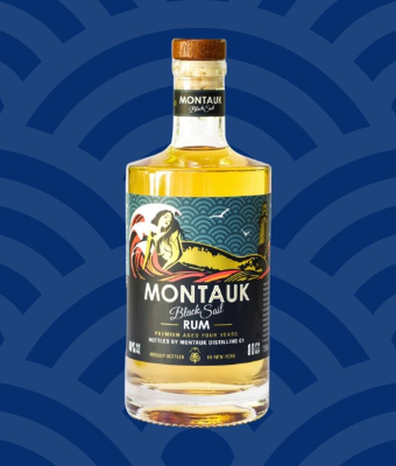 Bottle of Montauk Black Sail Rum